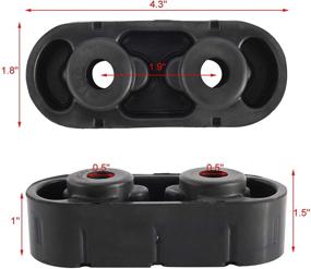 img 3 attached to Rubber Exhaust Insulator Hangers (2 Pack) for Chevy GMC Cadillac Escalade 15092802 - Reduce Vibration with NovelBee Product