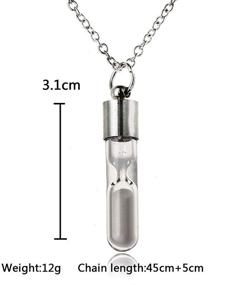 img 1 attached to 🌟 YOOE Luminescent Romantic Wishing Bottle Necklace with Creative Crystal Drift Pendant. Time Hourglass Lovers Manifesto Necklace