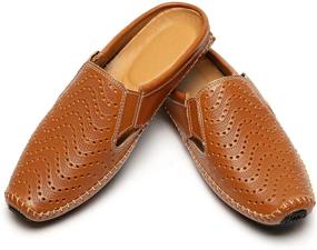 img 1 attached to SUNSE Backless Slippers Breathable 8503 Hei 45 Men's Shoes in Loafers & Slip-Ons