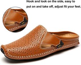 img 3 attached to SUNSE Backless Slippers Breathable 8503 Hei 45 Men's Shoes in Loafers & Slip-Ons