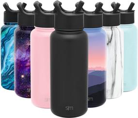 Simple Modern Insulated Water Bottle with Straw Lid Resuable Wide