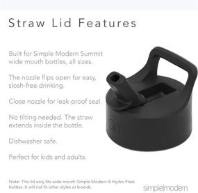 Simple Modern Midnight Black Summit Water Bottle with Straw Lid