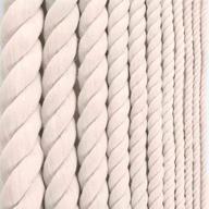 🧶 golberg 100% natural cotton rope – macramé crafts (1/2 inch x 10 feet) soft white - twisted logo