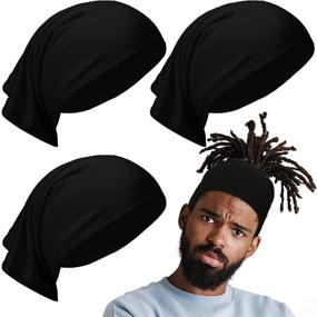 img 4 attached to Get Stylish with 4 Packs of Unisex Spandex Dreadlocks Head Wrap for Women and Men!