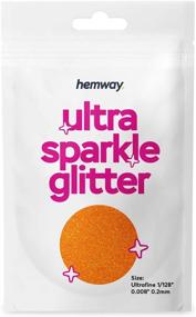 img 4 attached to Hemway Ultra Sparkle Glitter 10g / 0.35oz Sample - Cosmetic-Safe for Body, Hair, Face, Nails - Ideal for Festivals, Resin Crafts, Weddings, Art, and Beauty Tumblers - Ultrafine Fluorescent Orange Shade (1/128" 0.008" 0.2mm)