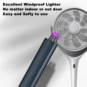 img 1 attached to 🔥 Advanced USB Rechargeable Lighter with LED Screen | Dual Arc Plasma Torch Lighter | Windproof, Butane-Free, Flameless Electric Lighter