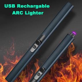 img 3 attached to 🔥 Advanced USB Rechargeable Lighter with LED Screen | Dual Arc Plasma Torch Lighter | Windproof, Butane-Free, Flameless Electric Lighter