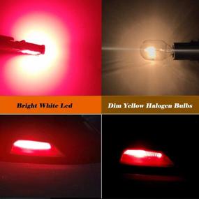 img 2 attached to 🔴 firiKer 4PCS Brilliant Red LED Brake Lights, Error Free 45SMD-4014 Chipsets: Perfect for Car Truck, Backup, Reverse, Tail, 3rd High Mount Stop Lights, and Cargo Lights - 912 T15 921 906 LED Car Bulbs