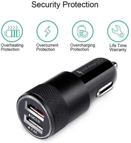 img 2 attached to Fast Car Charger Type C 6ft Cable for Samsung Galaxy S21 S20 Ultra FE S10e S10 S9 S8 Plus, Note 20 10 9 8, A20 to A90, LG Stylo 4/5/6, Moto G8 G7 G6, Quick USB Car Charger Adapter Plug [5.4A/30W]