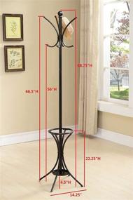 img 1 attached to 🎩 Kings Brand Pewter Hat and Coat Rack Stand with Umbrella Holder