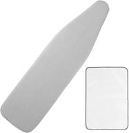 🔍 refrze reflective silicone ironing board cover and pad - standard size 15x54in - fits large and standard boards - elastic laundry board cover with straps - thick padding - resistant to scorch marks - silver logo