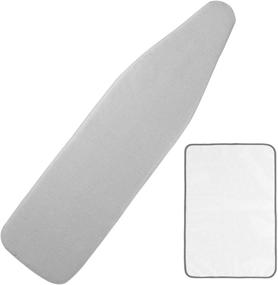 img 4 attached to 🔍 Refrze Reflective Silicone Ironing Board Cover and Pad - Standard Size 15x54in - Fits Large and Standard Boards - Elastic Laundry Board Cover with Straps - Thick Padding - Resistant to Scorch Marks - Silver
