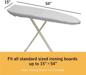 img 3 attached to 🔍 Refrze Reflective Silicone Ironing Board Cover and Pad - Standard Size 15x54in - Fits Large and Standard Boards - Elastic Laundry Board Cover with Straps - Thick Padding - Resistant to Scorch Marks - Silver