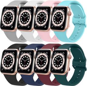 img 4 attached to Silicone Bands Compatible Apple IWatch Cell Phones & Accessories