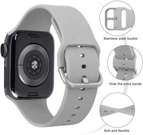 img 3 attached to Silicone Bands Compatible Apple IWatch Cell Phones & Accessories