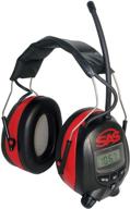 sas safety 6108 digital earmuff hearing protection: am/fm radio & mp3 ready, black and yellow - ultimate headphone solution logo