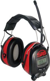 img 2 attached to SAS Safety 6108 Защита для слуха цифровых наушниковых наушников: AM/FM радио и готовность к MP3, черный и желтый - идеальное решение для наушников