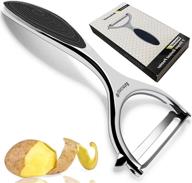 🥕 kitchen vegetable peeler with blemish remover - ideal for apples, ginger, cheese, carrots, and potatoes - swivel design veggie peeler with ergonomic handle - easy to clean logo