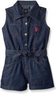 stylish u s polo assn toddler romper: girls' jumpsuits & rompers for trendy little ones logo