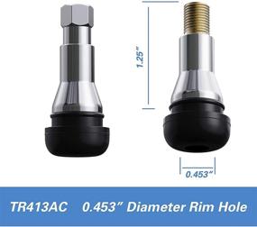 img 1 attached to 🔧 CKAuto TR413AC Хромовые резиновые монтажные клапанные стержни для шин (5 шт.): улучшенная производительность и стиль на вашем пальце