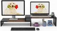 🖥️ улучшите своё рабочее пространство с westree dual monitor stand riser - регулируемый по длине и углу пк стенд с 2 полками для компьютерных экранов. логотип