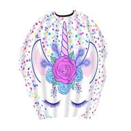 🦄 delightful unicorn & stars small size hair cutting barber cape: expert haircut salon cape for children logo