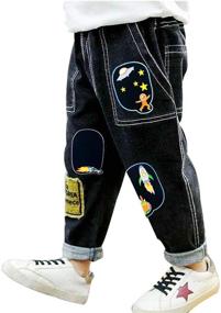 img 1 attached to 👖 Woohome 12 PCS Iron On Denim Patches - Solar System Sewing Knee Repair for Jeans. DIY Clothing & Jeans Patch Iron on Inside for Repair