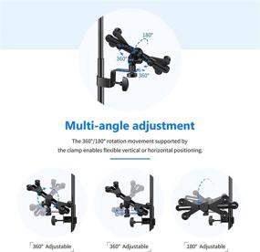 img 2 attached to 📱 Adjustable 360 Degree Swivel Tablet Mount for Apple iPad Pro Air Mini Google Nexus Samsung Galaxy - Neewer 6-11 inches Music Mic Microphone Stand