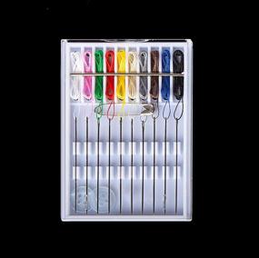 img 3 attached to 🧵 SoFire Pre Threaded Needle Kit - 10 Boxes Home and Travel Quick Fix Sewing Kit with 10 Pieces Each