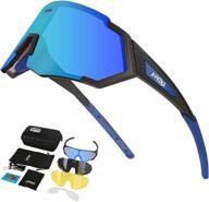 jepozra polarized sunglasses interchangeable cycling sports & fitness logo