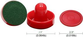 img 3 attached to 🏓 High-Quality Air Hockey Table Game Replacement Pucks - Pack of 6 Non-Brand Pucks and 2 Strikers