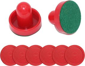 img 4 attached to 🏓 High-Quality Air Hockey Table Game Replacement Pucks - Pack of 6 Non-Brand Pucks and 2 Strikers