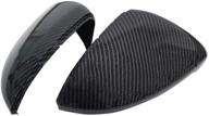 🚘 enhance your ride with newyall set of 2 carbon fiber look side mirror cover cap - left driver & right passenger side logo