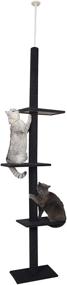 img 4 attached to 🐱 Ultimate Vertical Playground: Cat Craft Three Tier Floor-to-Ceiling Cat Tree