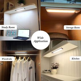 img 3 attached to 🔦 GLPE Indoor Rechargeable LED Motion Sensor Light, 2 Pack of 80 LED Closet Lights with 1800mAh Battery for Kitchen Cabinets and Under Cabinet Lighting