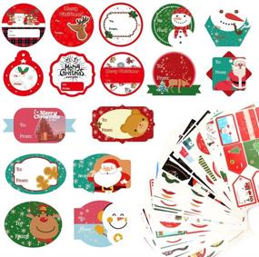 img 4 attached to Koogel 334 Pcs Christmas Present Labels: Self Adhesive Gift Tags Stickers for Scrapbooks, Bookmarks, and Gift Wrapping