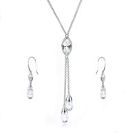 💎 exquisite ska jewelry set: swarovski crystal pendant necklace & dangle earrings - perfect women's fashion gifts logo