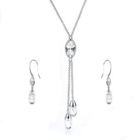 img 4 attached to 💎 Exquisite SKA Jewelry Set: Swarovski Crystal Pendant Necklace & Dangle Earrings - Perfect Women's Fashion Gifts