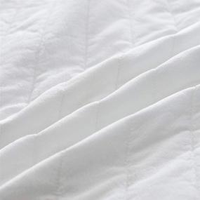 img 1 attached to 🛏️ Super Soft Polyester Quilt Bedspread for King Size Bed - Stripe-White by Simple&amp;Opulence