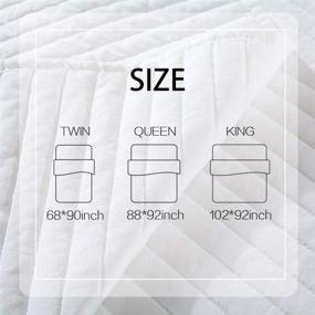 img 3 attached to 🛏️ Super Soft Polyester Quilt Bedspread for King Size Bed - Stripe-White by Simple&amp;Opulence