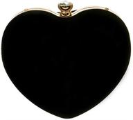 💖 women's heart-shaped clutch purse: velvet shoulder bag for evening events and handbags logo