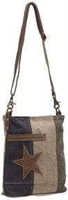 img 2 attached to 🌟 Stylish Star On Denim Canvas Shoulder Bag: Myra Bags S-0950