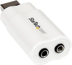 img 1 attached to 🔌 StarTech.com ICUSBAUDIO USB to Stereo Audio Adapter Converter - White, One Size: Streamlined Connectivity Solution