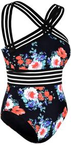 img 3 attached to Hilor Women's Swimwear: Crossover Swimsuits & Monokinis for Fashionable Beachwear