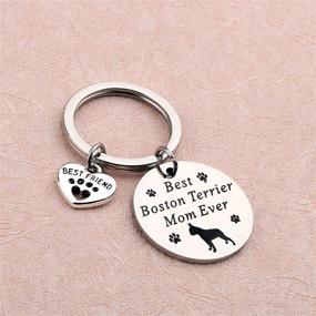 img 1 attached to 🐶 Top-Rated Dog Owner Gift: FUSTMW Best Boxer, Boston Terrier, Golden Retriever Mom Ever Keychain