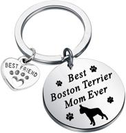 🐶 top-rated dog owner gift: fustmw best boxer, boston terrier, golden retriever mom ever keychain logo