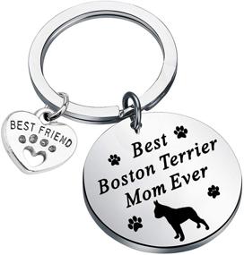 img 4 attached to 🐶 Top-Rated Dog Owner Gift: FUSTMW Best Boxer, Boston Terrier, Golden Retriever Mom Ever Keychain