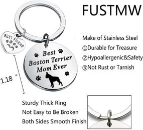 img 2 attached to 🐶 Top-Rated Dog Owner Gift: FUSTMW Best Boxer, Boston Terrier, Golden Retriever Mom Ever Keychain
