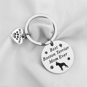 img 3 attached to 🐶 Top-Rated Dog Owner Gift: FUSTMW Best Boxer, Boston Terrier, Golden Retriever Mom Ever Keychain