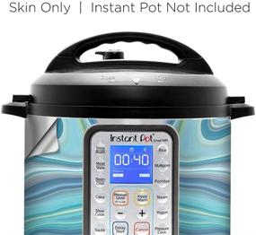 img 1 attached to 🔵 KRAFT'D Instant Pot Smart WiFi Cover Sticker: Aqua Green Blue Geode Swirl Design - Specifically for 6 Quart InstaPot Smart Wifi Model